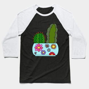 Cute Cactus Design #116: Cacti Arrangement In Floral Pot Baseball T-Shirt